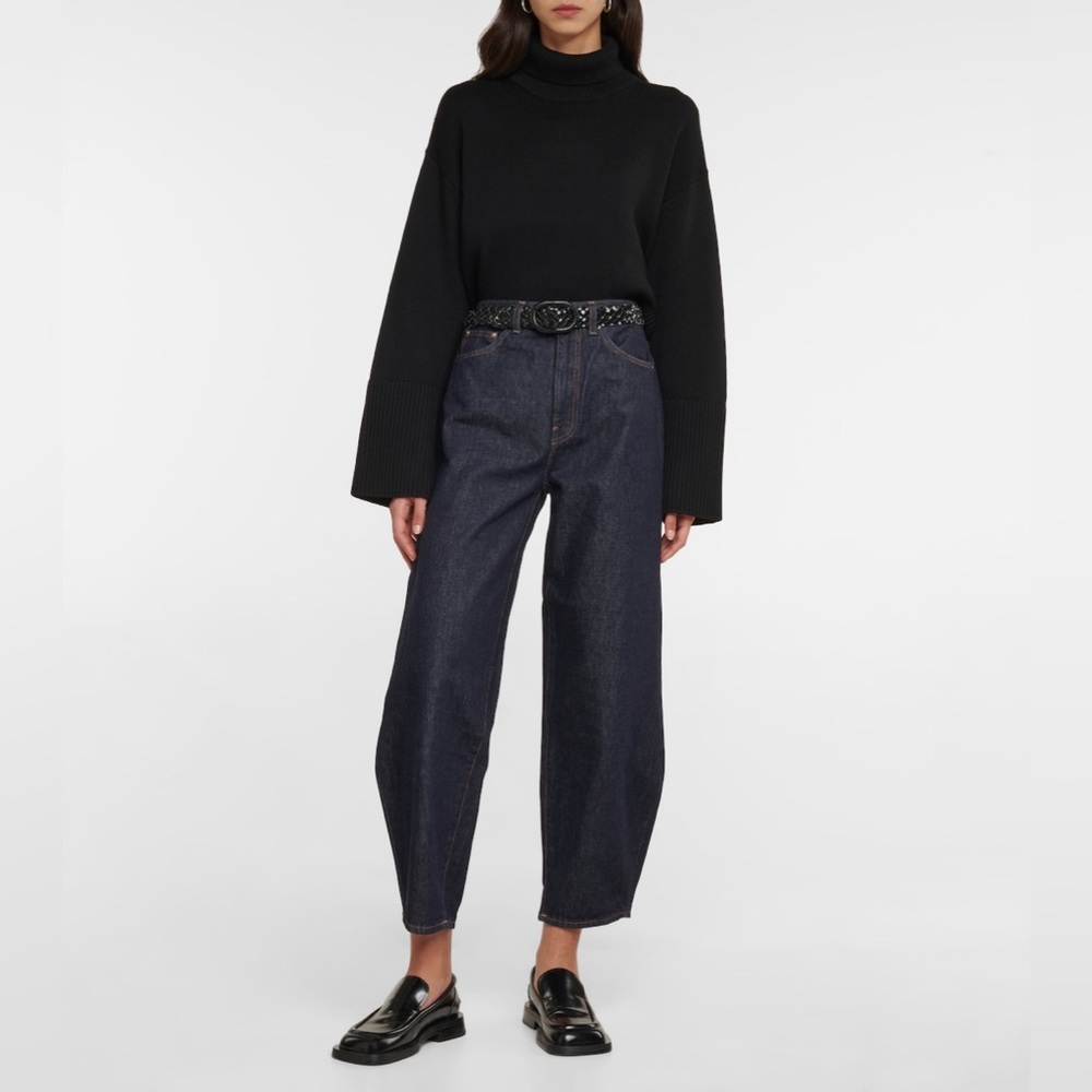 Toteme Black and Dark Blue Women Jeans